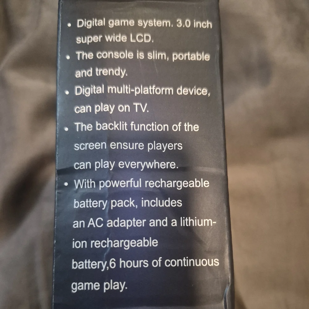 Handheld Game Console - Black 3.0